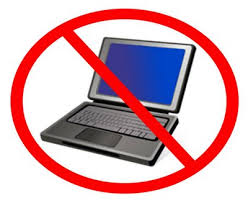 no laptops
