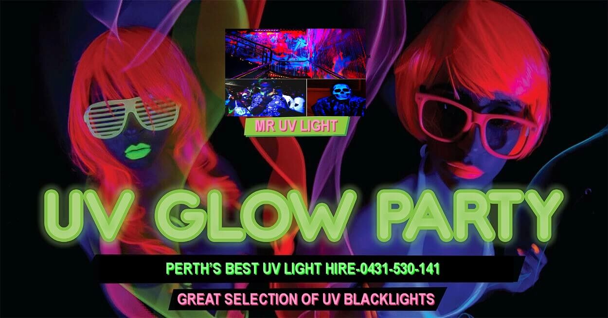 GLOW PARTY HIRE. ULTIMATE UV GLOW PARTY