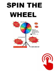 SPINNING PRIZE WHEEL HIRE PERTH