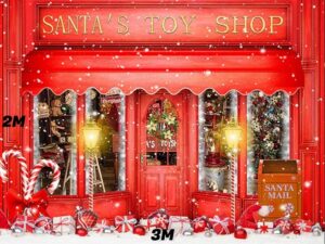 Santas Toy Shop Backdrop