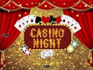Casino night back drop Hire Perth