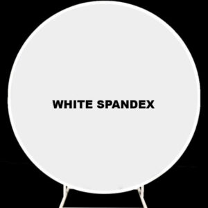 Round white backdrop hire