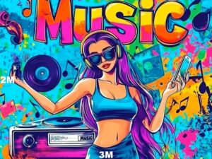 FEMALE DJ GLOW BACKDROP